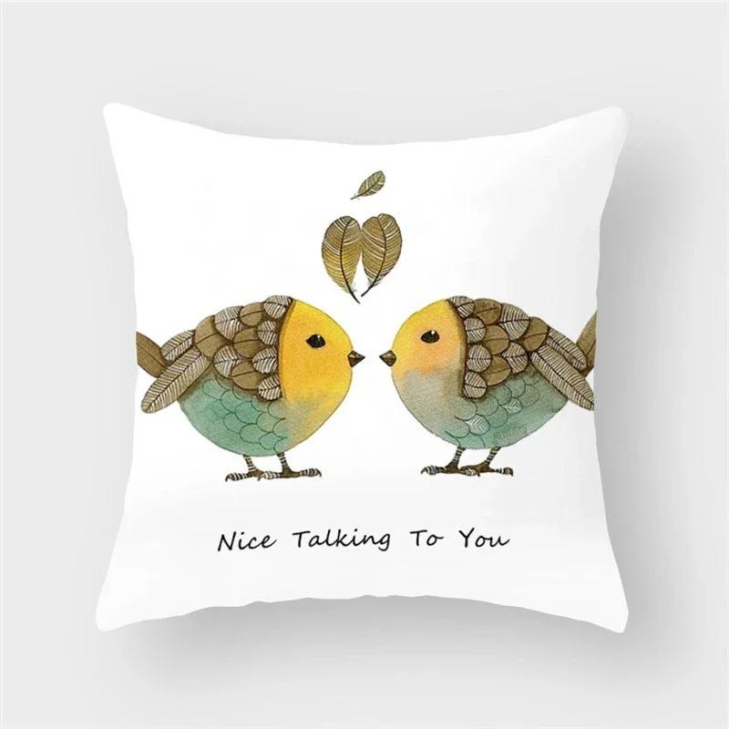 Decorative Bird, Flower And Animal Home Decoration Cushions Pillowcases Cushion Covers Sofa Pillows Pillowcases Arabic Pillows