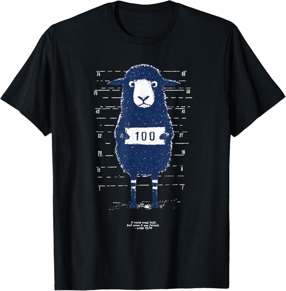 Lost Sheep I Once was Lost But Now I Am Found Luke 15 10 T-Shirt L