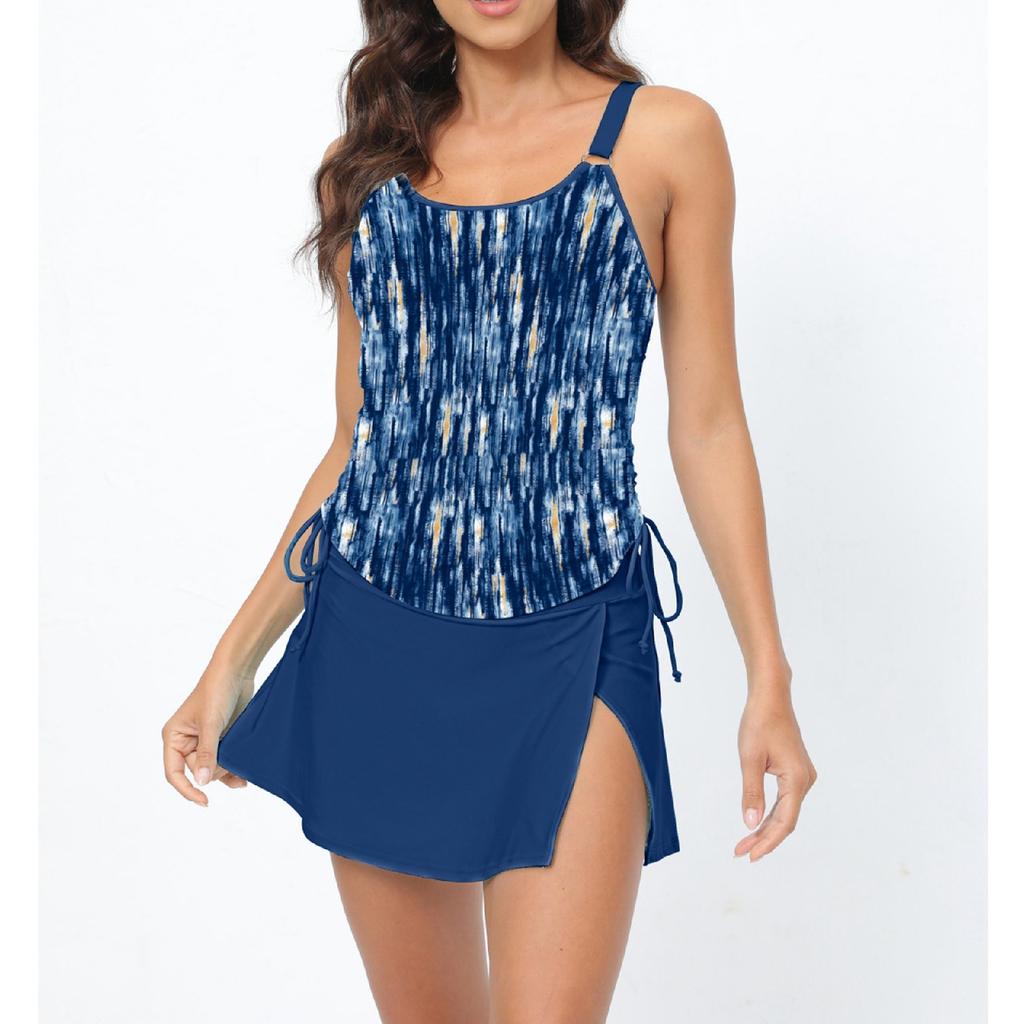 Bikini-Badeanzug für Damen, Bikini-Set, zweiteiliger Strand-Badeanzug mit seitlicher Bindung