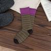 Ladies Autumn and Winter Classic Retro Stripes Clash Color All Kinds of Literature and Art Small In Tube Socks