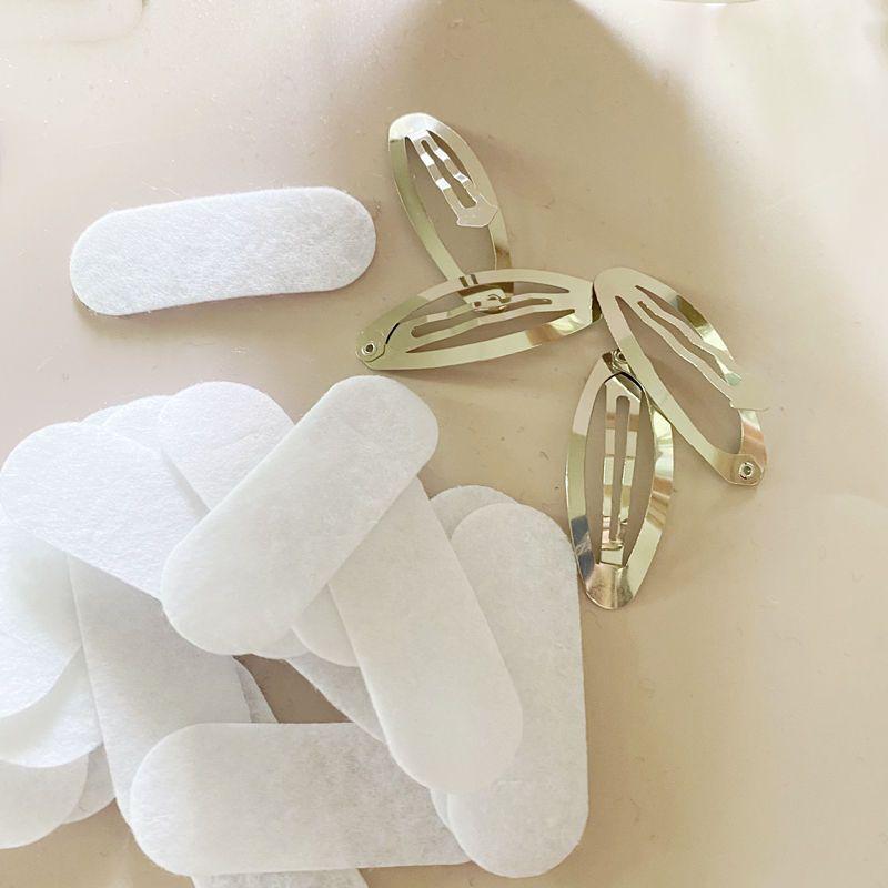 DIY Non-Woven Fabric Jewelry Clips: 5-6cm Square, Teardrop, Oval.