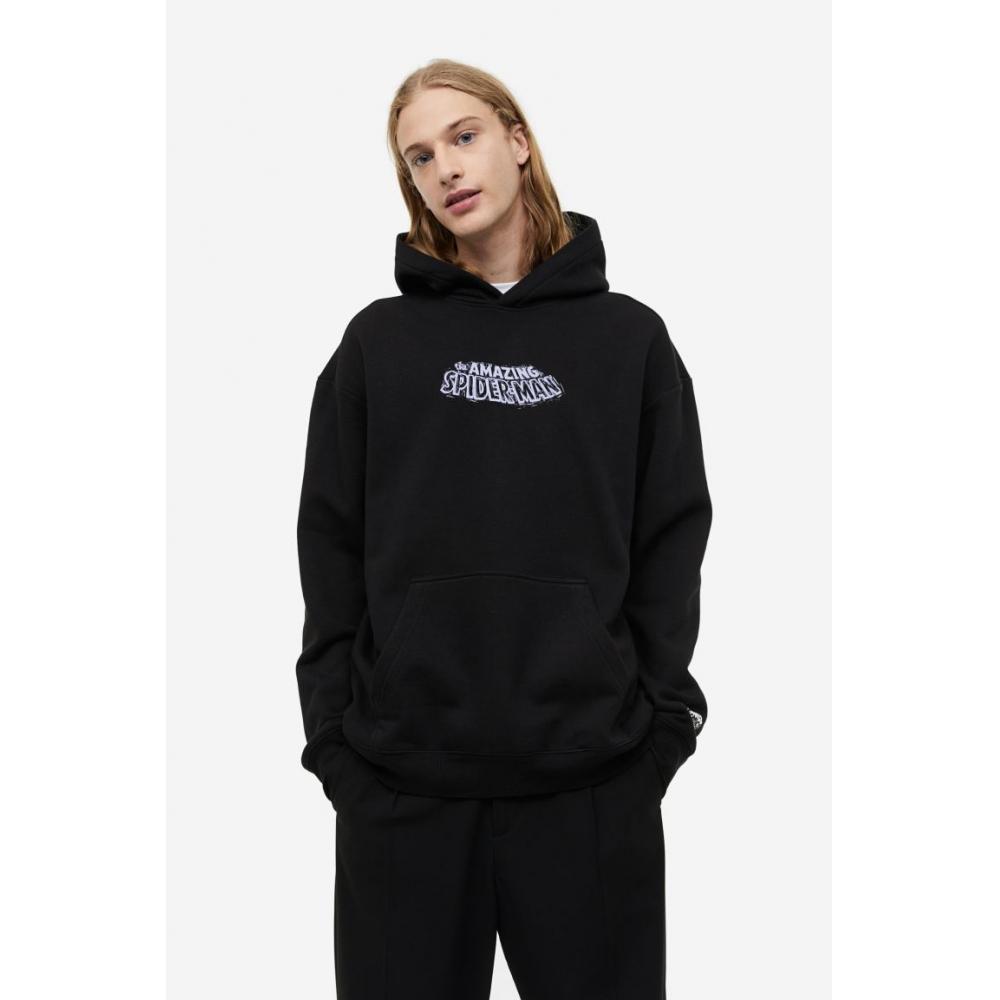 

Толстовка свободного кроя H&M черный/Человек-паук