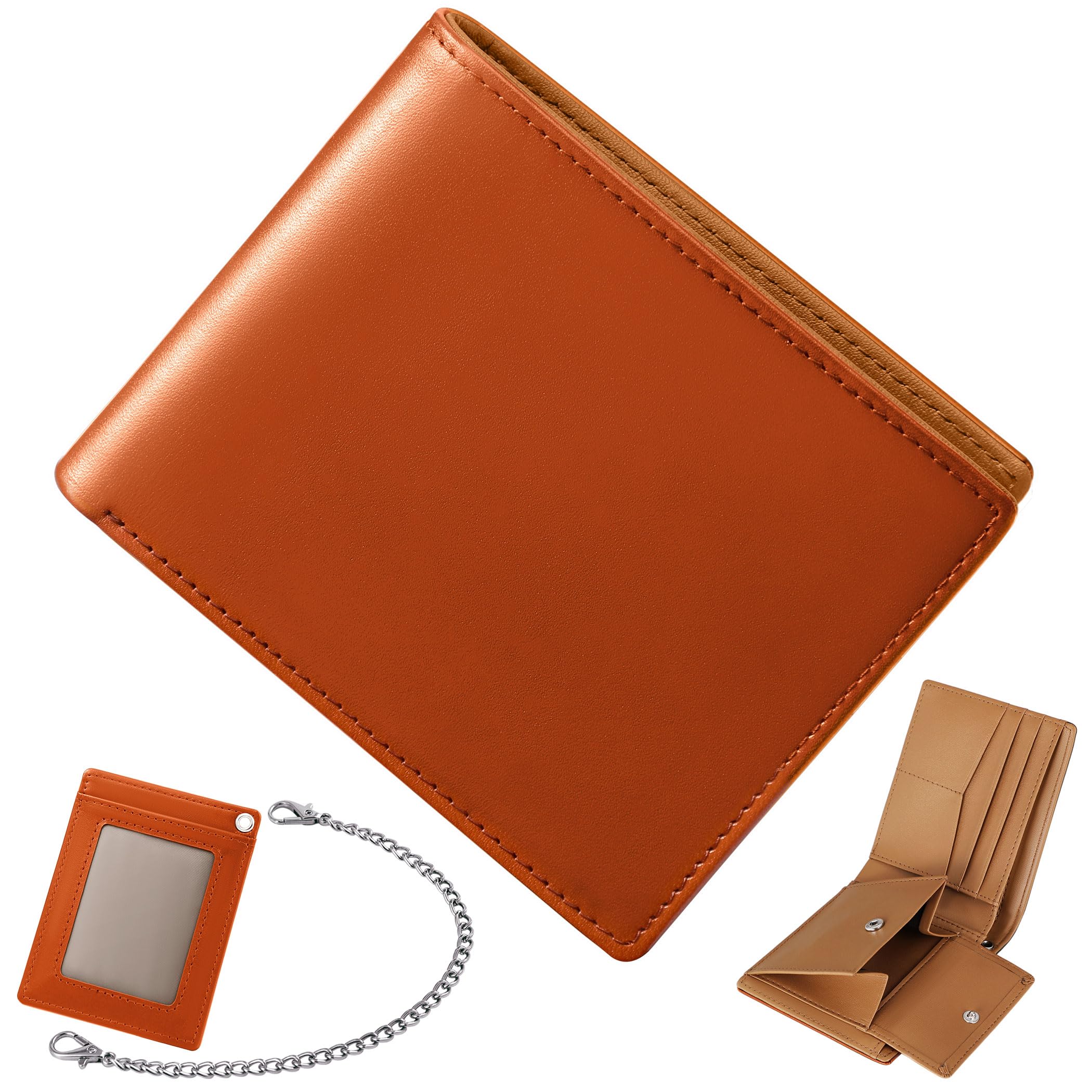 

Bifold Wallet Tochigi Leather Large Capacity Chain Wallet Thin Compact Removable Pass Case Included Genuine Leather Card Case Commuter Pass Card