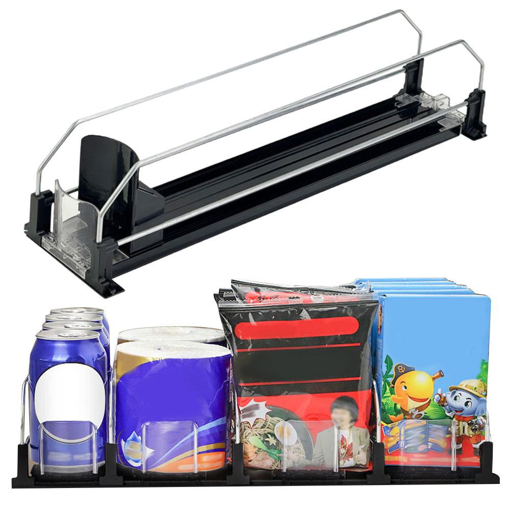 Soda Can Dispenser Automatic Pusher Glide Beer Bottle Beverage Organizer Drink Holder Self-Pushing for Refrigerator