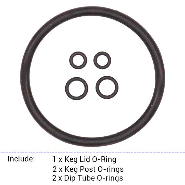 2 sets/lot Corny Keg O-ring Replacement Set Rebuild Kit For Corny Kegs Brand New Fit Ball Lock and Pin Lock Corny Keg