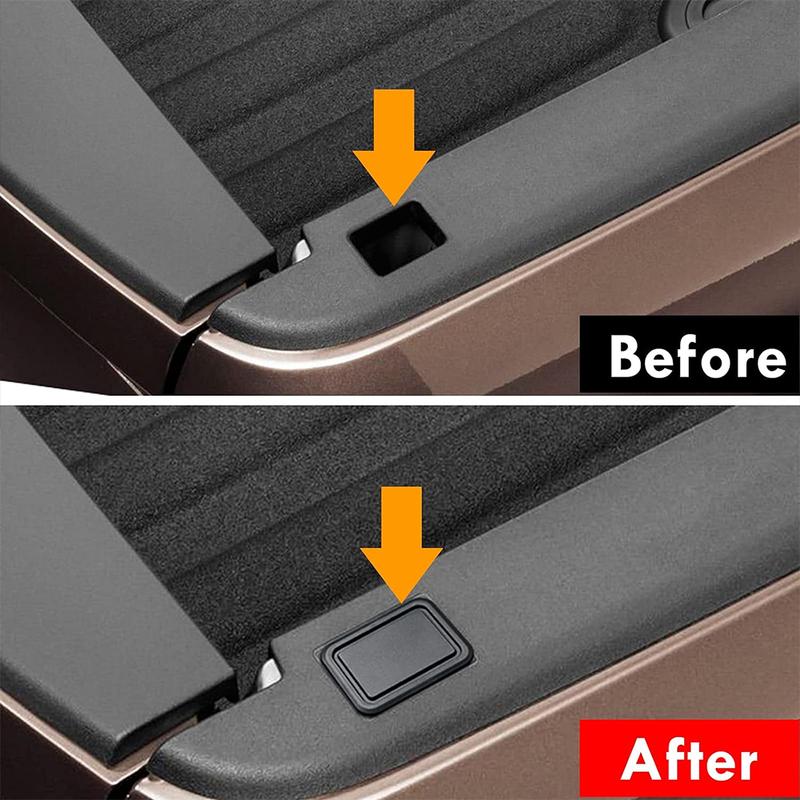 2 Sets Car Trunk Rear Bed Rail Stake Pocket Covers Car Bed Rail Stake Pocket Covers Black Stake Pocket Covers for Ram 2019-2024