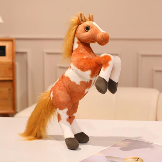 Horse Plush Doll Cute Foal Shape Stuffed Animal Soft Pony Plush Toy Skin-Friendly Comfortable Birthday