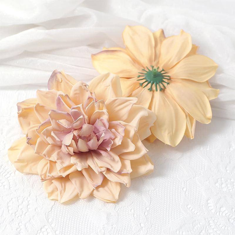 3/5Pcs 12cm Silk Artificial Dahlia Flowers Party Home Room Decor Mariage Wedding Decoration Fake Flower DIY Bride Gift Accessory