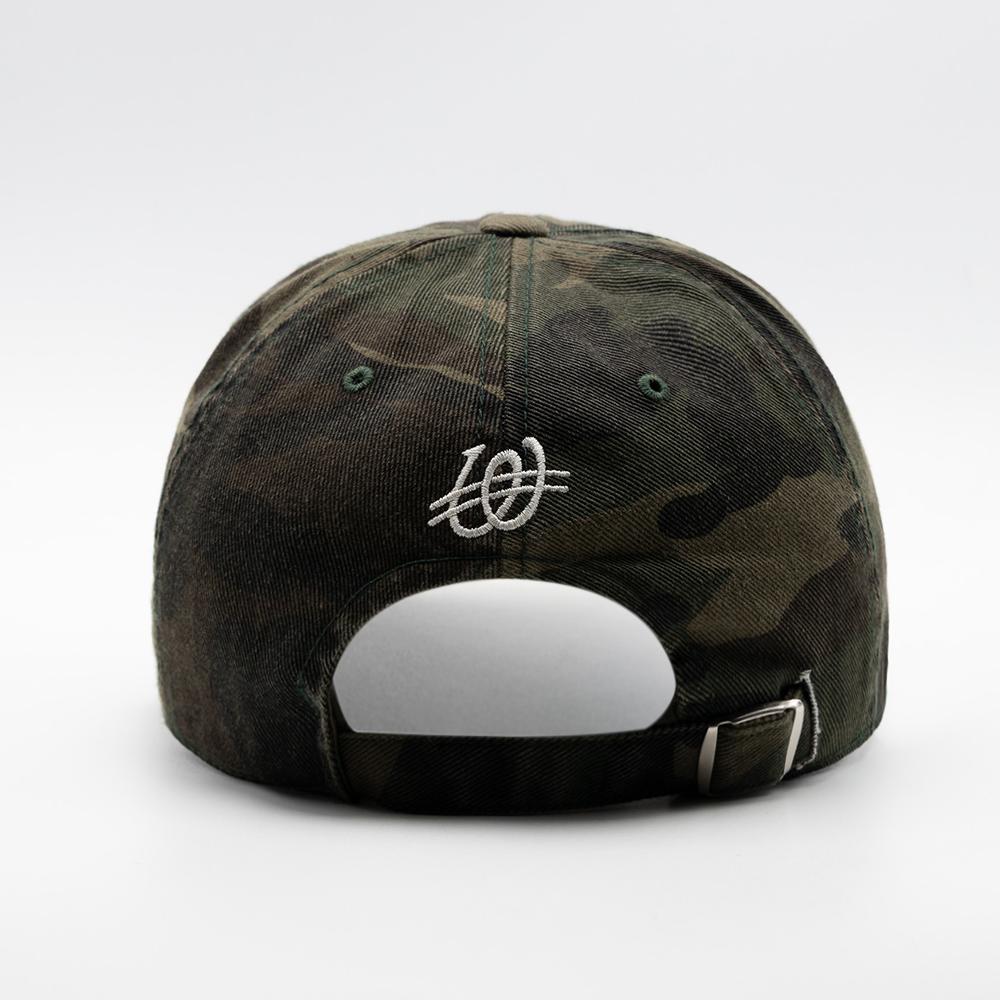 Wieoldeuwoldeu Washed Camo Wave Logo Ball Cap