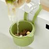 2IN1 Sink Drain Basket Faucet Hanging Filter Bag Adjustable Automatic Dumping Basket Sink Sponge Rack Kitchen Waste Collector