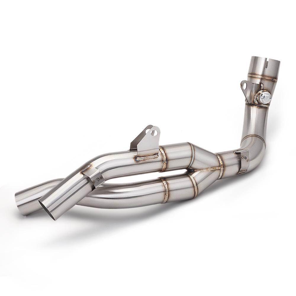 YZF-R1 Stainless Steel Double Outlet Exhaust Mid-Pipe for 2007-2008 Motorcycle Modification
