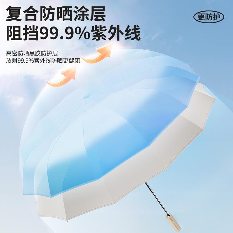 Automatic 168-bone wind-resistant folding umbrella, enlarged and thickened reinforced riot umbrella, professional umbrella
