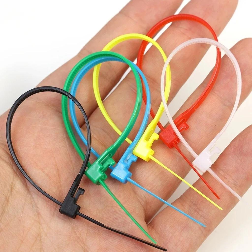 Reusable Cable Ties Nylon Material Removable Design Adjustable Ties for Home Office Cable Organizer Marker Cable Tidy Durable