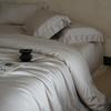 Premium Ultra-Fine Tencel 4-Piece Bedding Set: Solid Color Ice Silk Duvet Cover for Summer