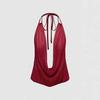 2025 European Retro Backless Rivet Halter Top for Women