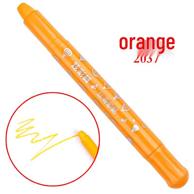 Water-Soluble Colorful Spinning Crayon Stick with Paint Brush - Single Pack, Free Shipping, Smooth Wax Lipstick Pen for Art Rooms and Kindergartens.