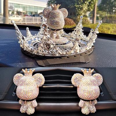 קריקטורה חמוד דוב בושם לרכב ניחוח ארומתרפיה לרכב קישוט פנים רכב אספקת יציאת אוויר קליפ קליפ ניחוח