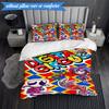 3PCS Colorful Digital Circus Bedding Set,Including 1pc Duvet Cover And 2pcs Pillowcases Perfect for Bedroom, Dormitory, Fan Christmas gift