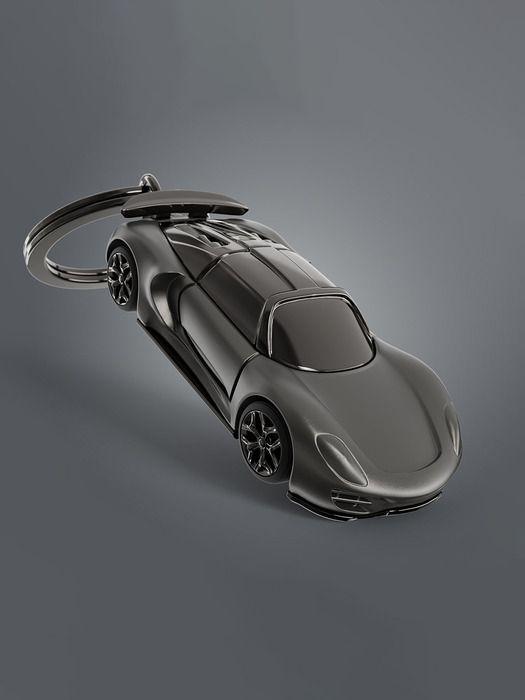 Metalmorphose Belgian Metal Keychain Supercar Black