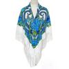 Women Luxury Floral Printed Shawl Scarf For Woman Square Babushka Handkerchief Head Wraps Cardigan  Bohemia Retro Fringed Cape