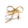 Yhpup Stylish Stainless Steel Bow Knot Adjustable Open Trendy Ring Women Charm Jewelry