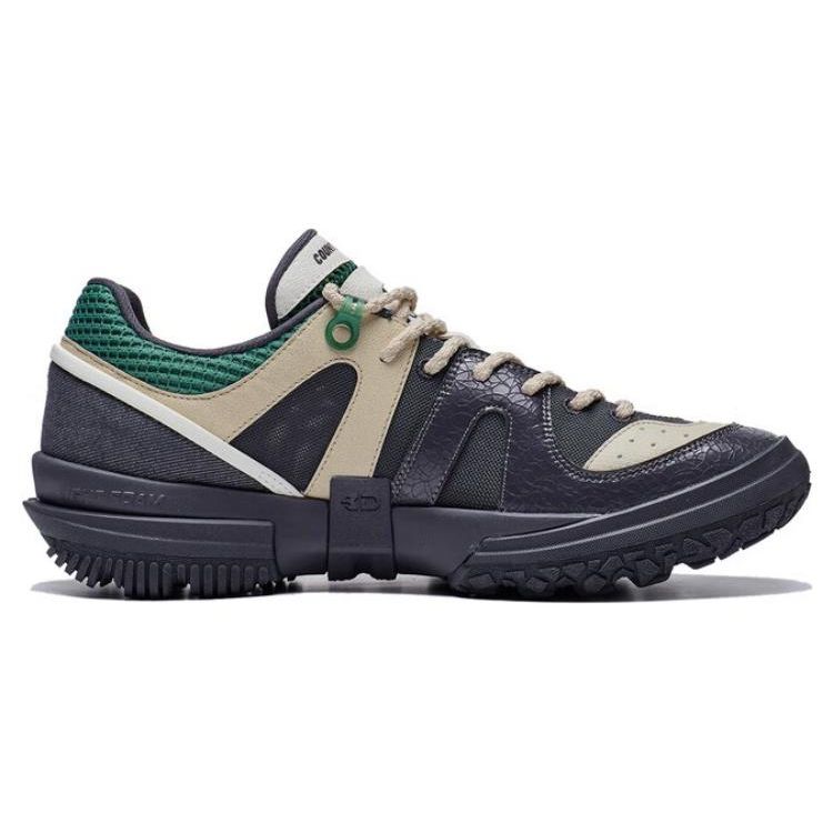 LiNing Linchuan Lite Fabric Synthetic Leather Slip Resistant Durable Low Top Casual Shoes Men Shoes Black Brown AGLS259-1