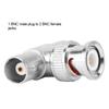 2pcs BNC Male to Female Adapter 3 Way Surveillance Video T Connector Splitter