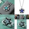 Stunning Geometric Lucky Star Spinner Pendant Necklace In Stylish Titanium Steel Design