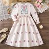 Elegante Vestito Bianco da Bambina per l'Autunno; Elegante Vestito per Bambina
