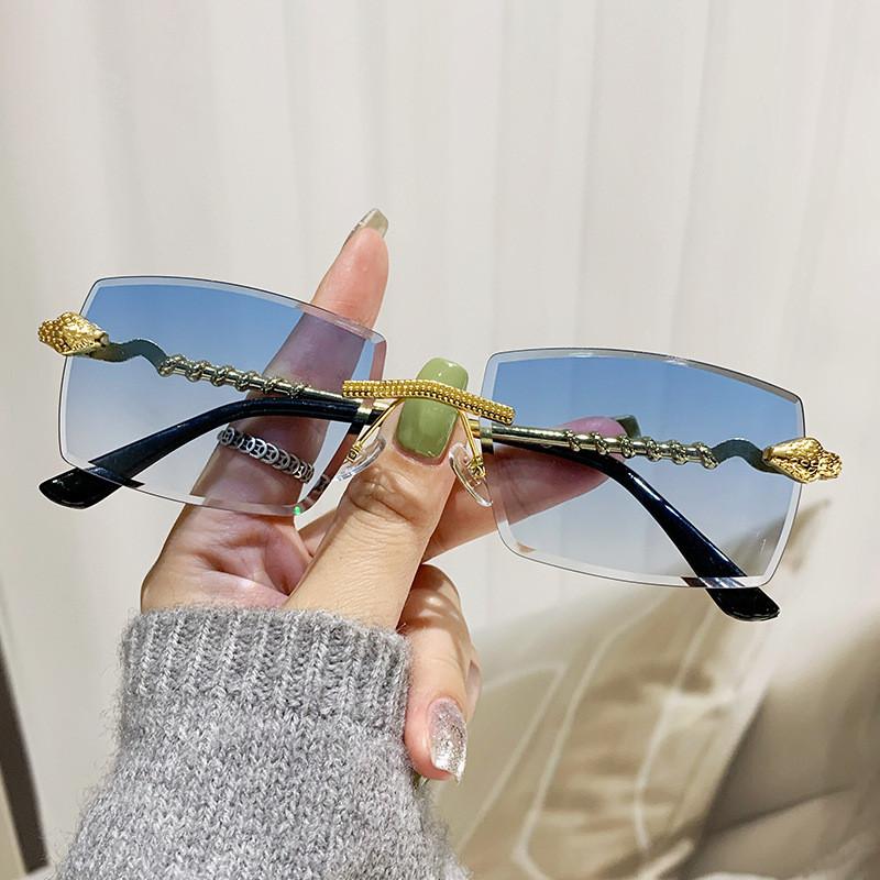 Cheetah Themed Polygon Sunglasses With Uv400 Protection For Fashionable Outdoor Activities