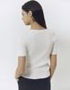 Giordano Ribbed U-Neck Short Sleeve Knit Sweater (14Gg) 356530 [2Color]