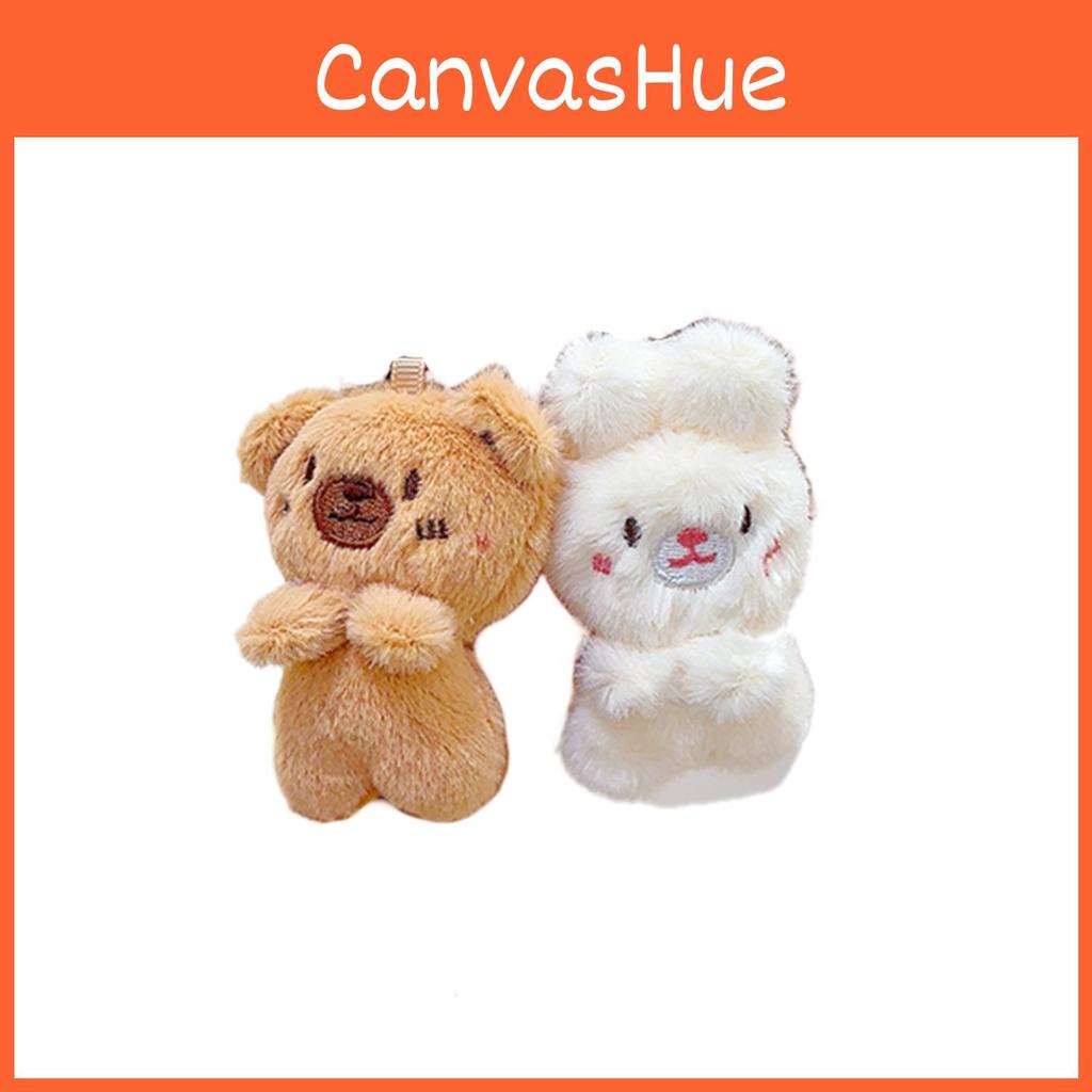 Rabbit Bear Plush Animal Keychain Set With Soft Fur For Kids And Collectors