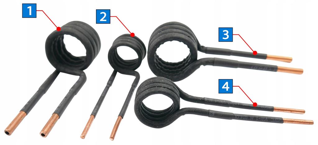 Cewka indukcyjna do podgrzewacza indukcyjnego śr 28mm dł 115mm cewka prosta