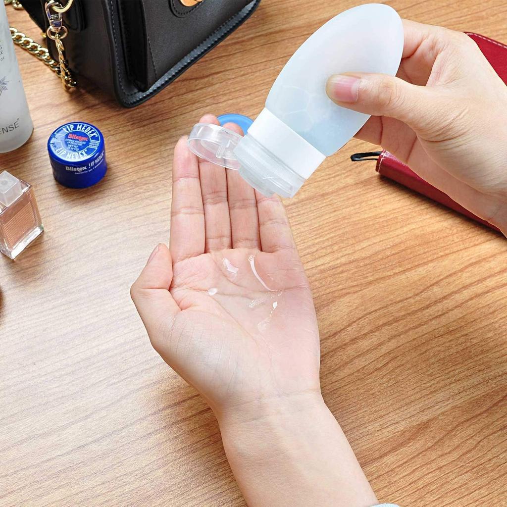 DIY Crafts Transparent, 2, Transparent Tube Silicone Refillable Travel Containers, Squeezable Travel Hard Tube Cosmetic Toiletry Containers for Sha