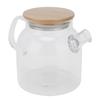 Transparent Glass Tea Pot 600ml Large Capacity Heat Resistant Water Kettle for Home Office Use