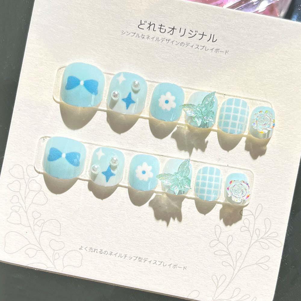 Rabbit Children False Nails Bears Cartoon Nail Accessories Kids Fake Nail Extension Kids Toys