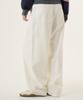 UNKNOWN PLANET Single-Pleat Wide Brushed Cotton Pants White