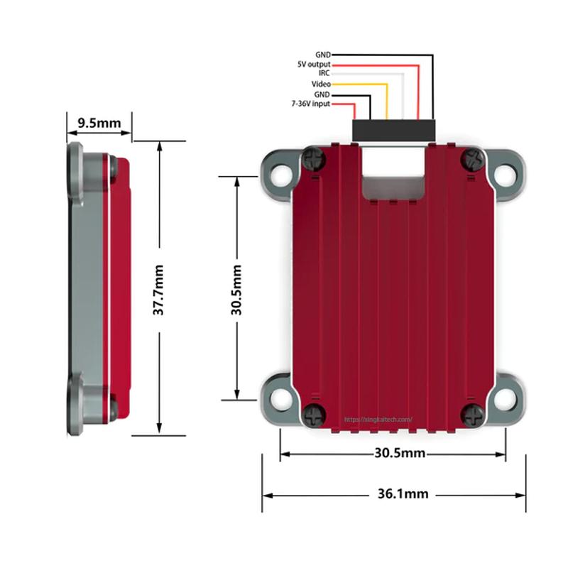 4.9G 1.6W Video Transmitter Equipped With Antenna Connector And Intelligent Audio