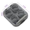 Two-Piece No-Twist Press-On Transparent Contact Lens Case - Portable Double Colored Storage
