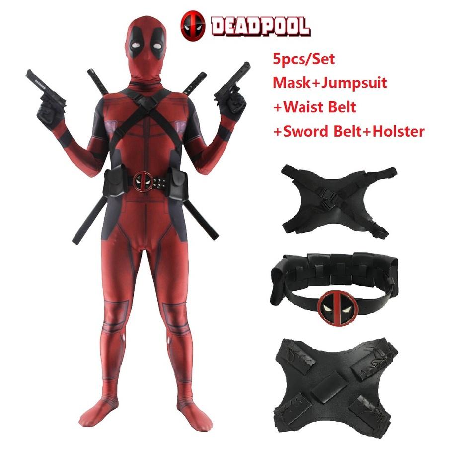 Stunning Deadpool Lycra Full Body Spandex Costume With Breathable Fabric