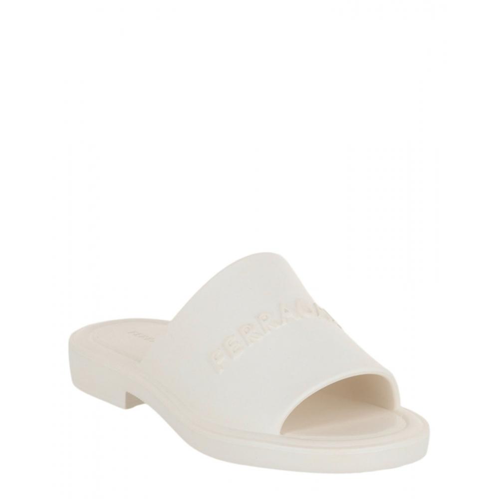 Salvatore Ferragamo Giuneva Logo Slides White