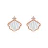 Send Girlfriend Earrings for Life, Earrings, Anti-allergic Needles, High-end Temperament, Simple White Fritillary Earrings