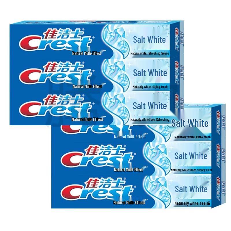 Crest Salt White Toothpaste (90g x 6)