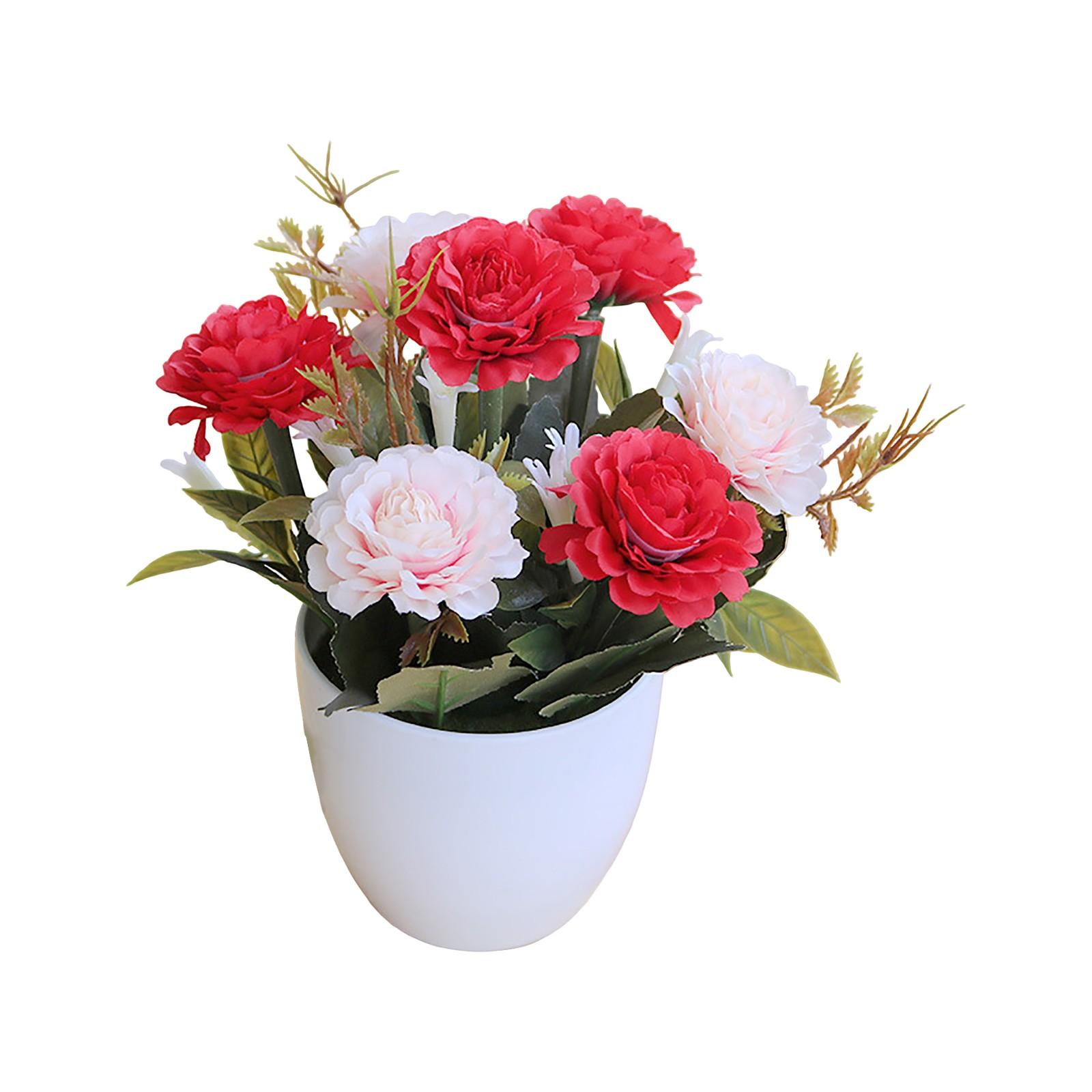 

Имитация зеленого растения, украшения в горшках, комбинированные растения, украшения для рабочего стола в помещении, имитация искусственного цветка, растения бонсай One Size красный