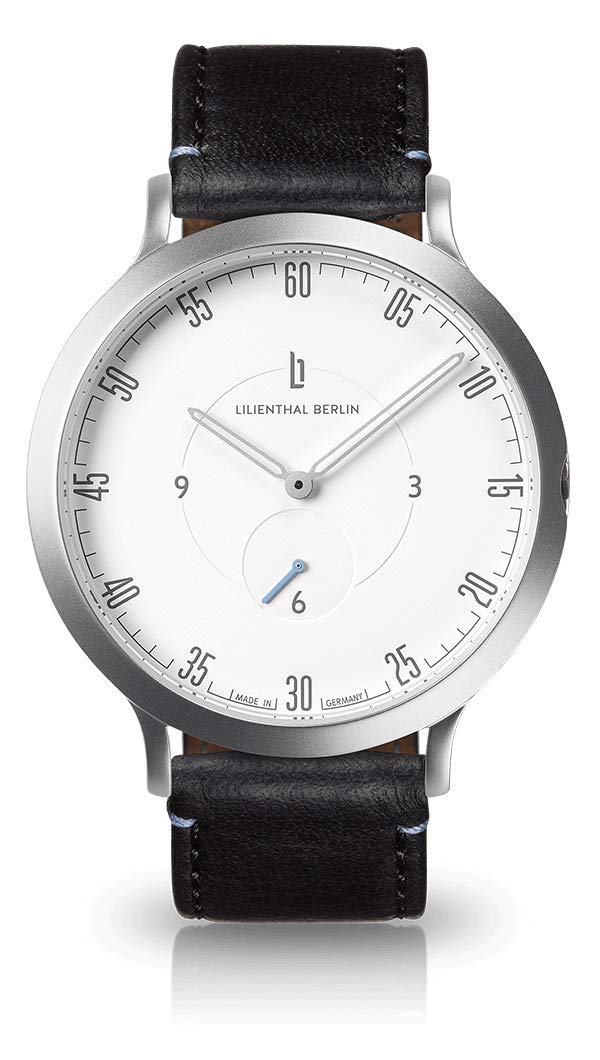 

Small Made in Black [Lilianthal Berlin] Wristwatch, Second, Germany, L01-101-B004A, Men s, білий