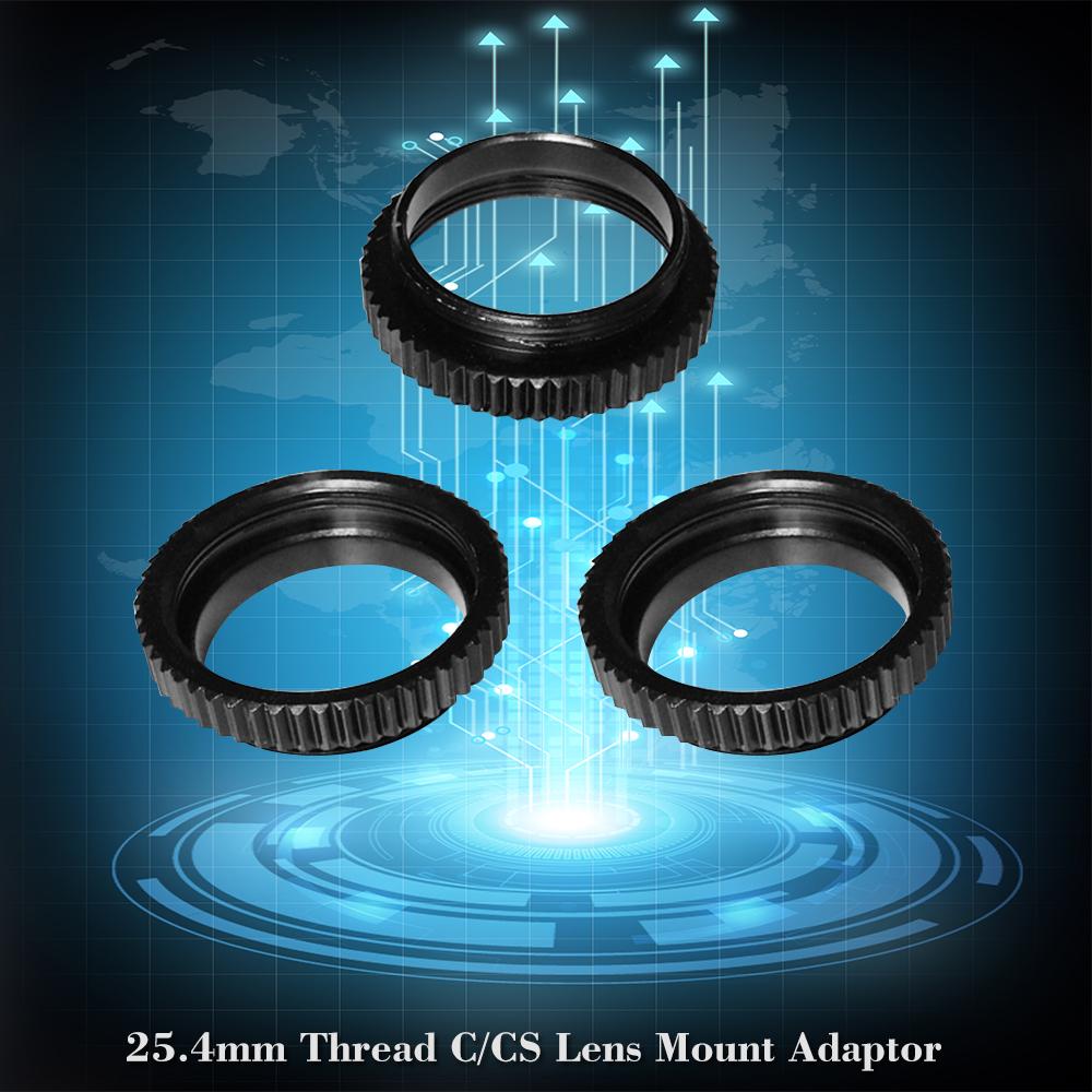 3PCS/Lot Metal 5mm C To CS Mount Adapter 25.4mm Thread C/CS Lens Mount Adaptor Aluminum Converter Ring for Security CCTV Camera
