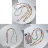 Pvc Color Beaded Bear Crossbody Phone Strap With Crystal Smile For Kids And Adults