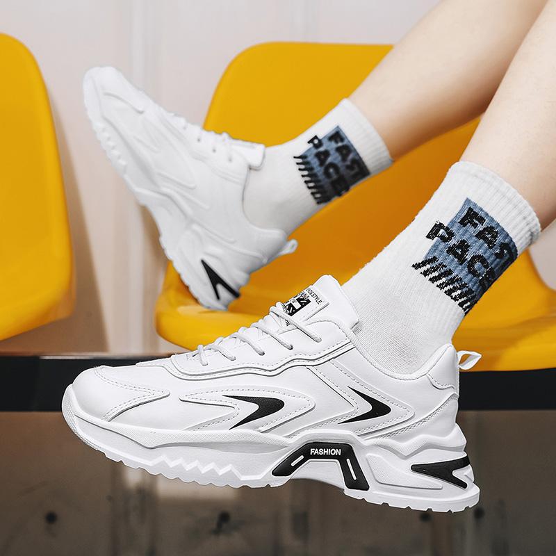 Men's Thick Sole Casual Sports Shoes Summer New Soft Sole Non-slip Outdoor Running Shoes Fashion Student Sneakers Walking Shoes