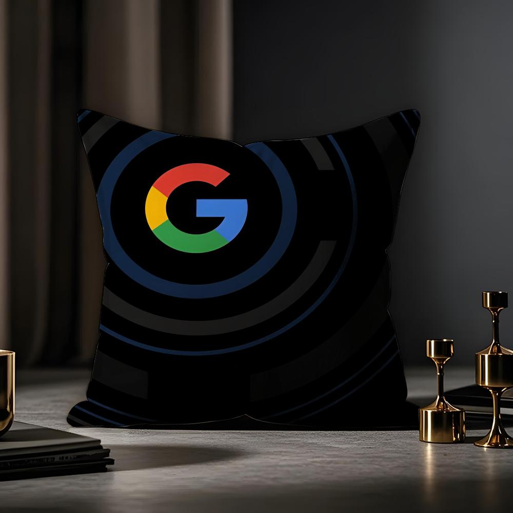 Google Cushion Cover Anti-dustmite Pillowcase Invisible Zipper Silky Short Plush Sofa Cushion Cover