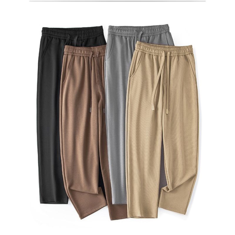 Export Export Tail Goods Tencel Drape Casual Straight Trousers Men's Summer Thin Ice Silk Elastic plus Size Air Conditioning Pants
